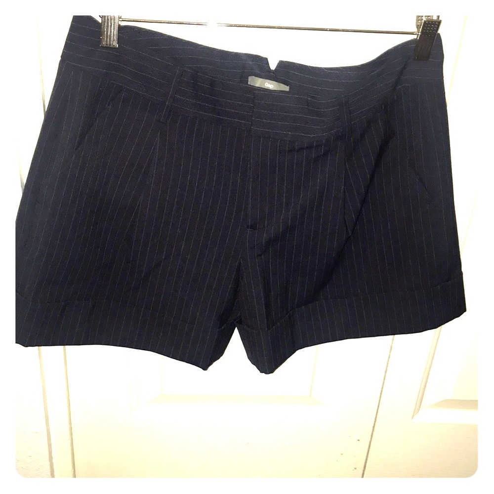 Gap Navy blue shorts with white pinstripes